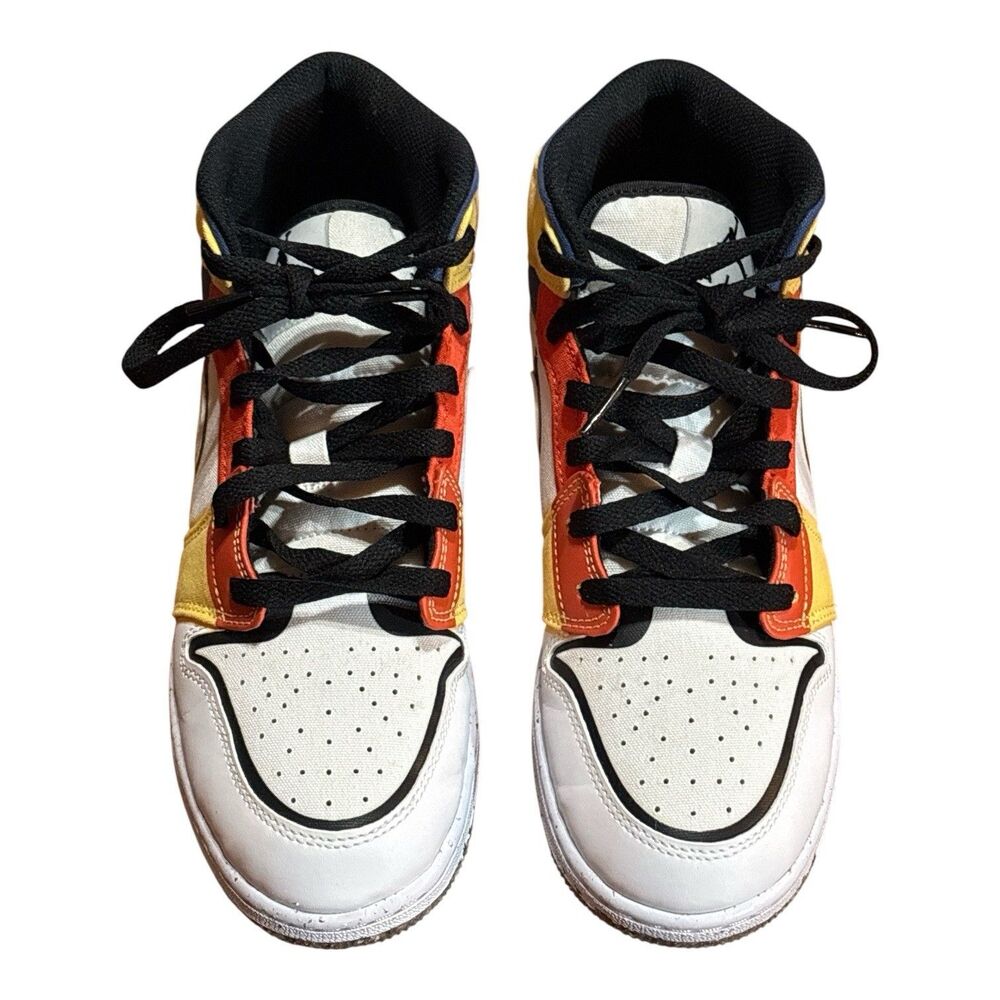 Nike Air Jordan Air Jordan 1 Mid SE GS Sneakers  DV1316-100 Size 7Y  Women’s 8.5 - Picture 10 of 16